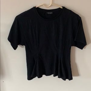 Peplum black top from Topshop